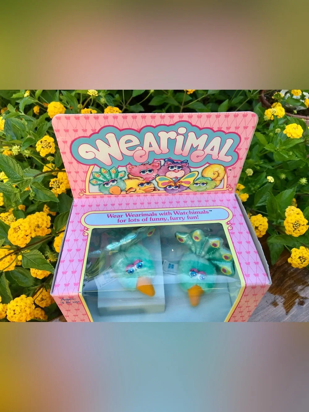 1986 NEW Vintage WEARIMALS Peacock Plush Hair Clip Accessories Clip On Anywhere